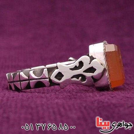 انگشتر عقیق یمنی مردانه با حکاکی بسیار زیبا _کد:20706 انگشتر عقیق یمنی مردانه با حکاکی بسیار زیبا _کد:20706