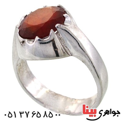 انگشتر یاقوت گارنت مردانه درشت کلاسیک