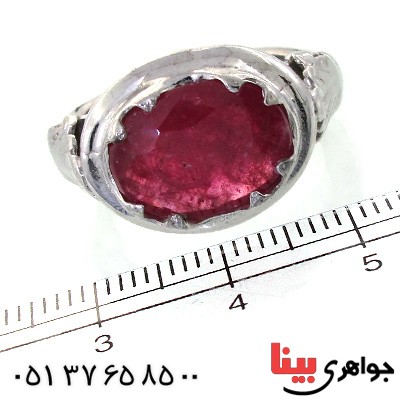 انگشتر یاقوت سرخ مردانه مدل صفوی _کد:11812