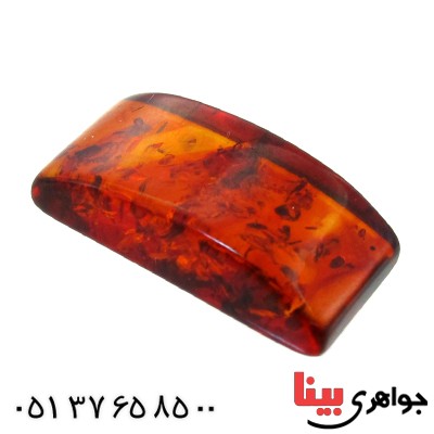 نگین انگشتر کهربا بولونی اصل خوش تراش