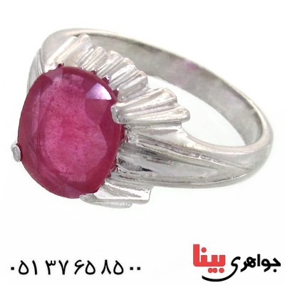 انگشتر یاقوت سرخ مردانه خوشرنگ _کد:11839