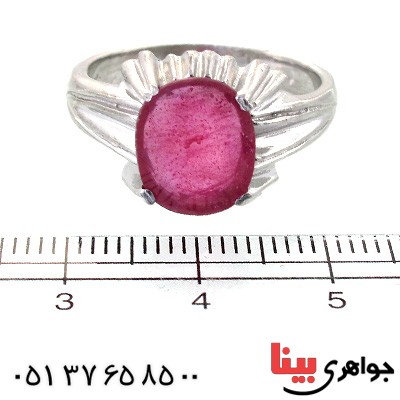 انگشتر یاقوت سرخ مردانه خوشرنگ _کد:11839