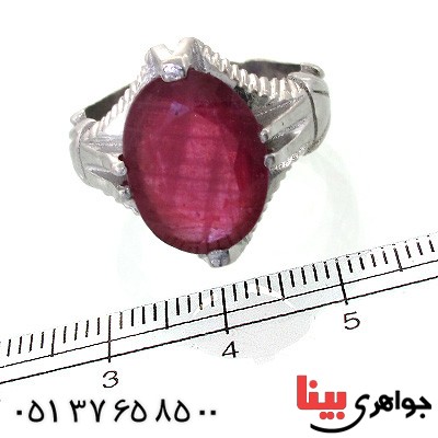 انگشتر یاقوت سرخ مردانه درشت خوشرنگ و شیک _کد:11841