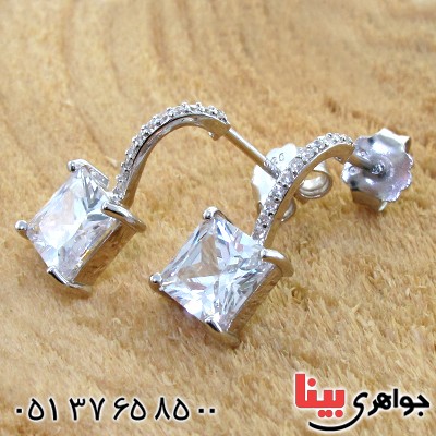گوشواره نقره زنانه مدل مهتا