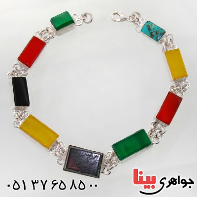 دستبند چند جواهر زنانه سلجوقی مستطیلی