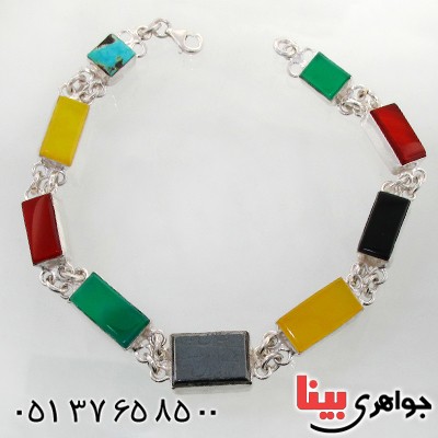 دستبند چند جواهر زنانه سلجوقی مستطیلی
