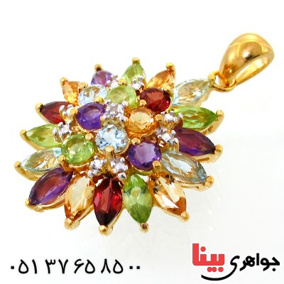 گردنبند چند جواهر زنانه مانی ایتالیایی درشت و مرغوب
