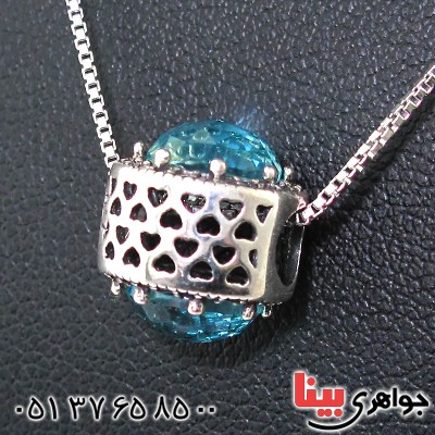 گردنبند آکوآمارین زنانه خاص مدل ناریا
