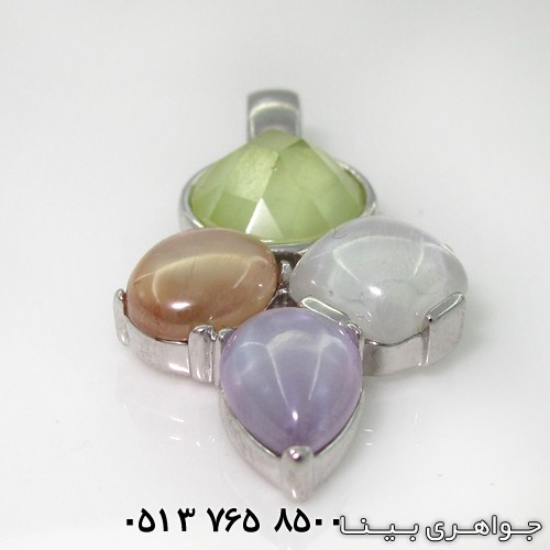 گردنبند سنگ ماه (مون استون) چهار رنگ
