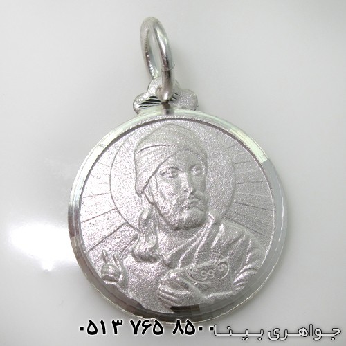 گردنبند نقره شمایل حضرت محمد(ص) و حضرت علی(ع) 