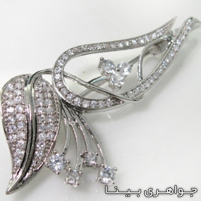 گل سینه نقره گل لاله