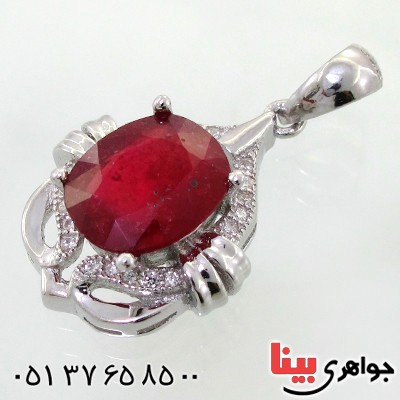 گردنبند یاقوت سرخ زنانه مدل آزیتا