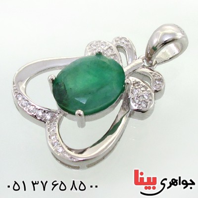 گردنبند زمرد زنانه خوشرنگ مدل افسون