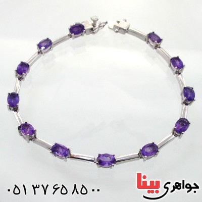 دستبند آمتیست زنانه مدل آیلا