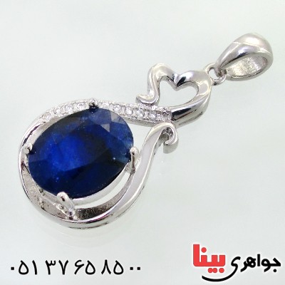 گردنبند یاقوت کبود زنانه خوشرنگ مدل آفرینا