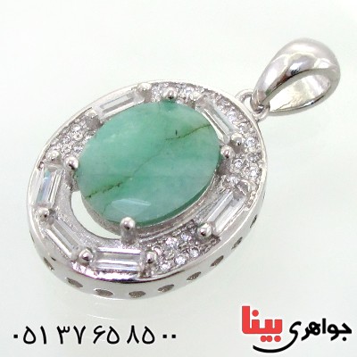 گردنبند زمرد زنانه مدل مهرتاش