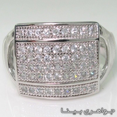 انگشتر نقره میکرو ستینگ محدب