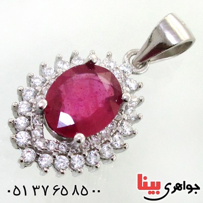 گردنبند یاقوت سرخ زنانه خوشرنگ مدل شانا