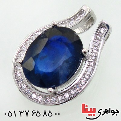 گردنبند یاقوت کبود زنانه خوشرنگ مدل دیانوش