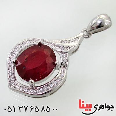 گردنبند یاقوت سرخ زنانه خوشرنگ مدل آدورا