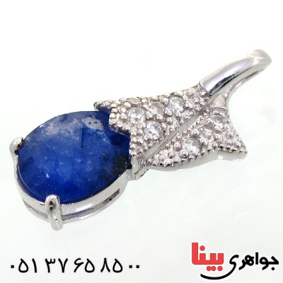 گردنبند یاقوت کبود زنانه خوشرنگ مدل مهسا