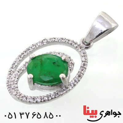 گردنبند زمرد زنانه خوشرنگ مدل تانیا