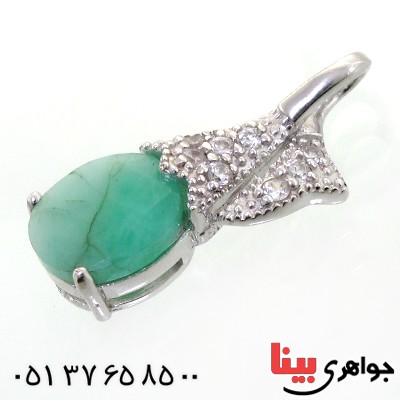 گردنبند زمرد زنانه خوشرنگ مدل هما