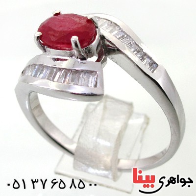انگشتر یاقوت سرخ زنانه رادیوم لوکس مدل پیچک