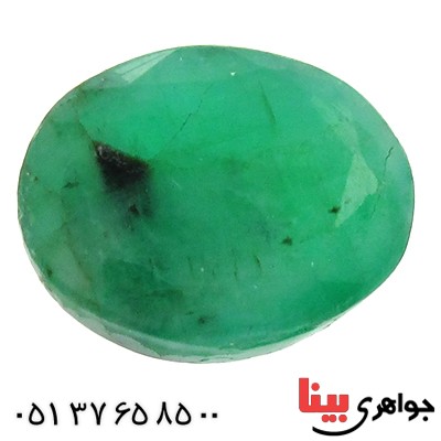 نگین انگشتر زمرد زامبیا خوشرنگ و زیبای بیضی