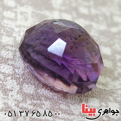 نگین آمتیست درشت و خوش تراش بیضی _کد:12369