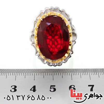 انگشتر یاقوت سرخ آلمانی مردانه درشت نایاب و کم نظیر فاخر_کد:1751