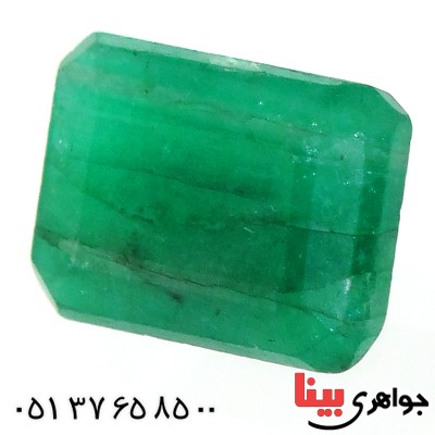 نگین انگشتر زمرد خوش تراش و زیبای مستطیلی
