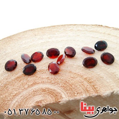 نگین انگشتر یاقوت گارنت خوشرنگ و شفاف چشمگیر _کد:12574