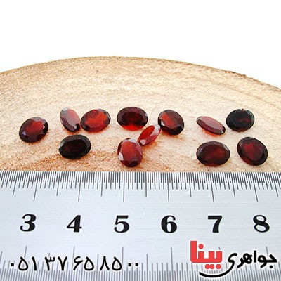 نگین انگشتر یاقوت گارنت خوشرنگ و شفاف چشمگیر _کد:12574