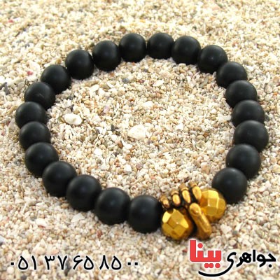 دستبند عقیق سیاه (اونیکس) مات خاص و زیبا