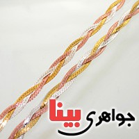 زنجیر نقره ایتالیایی سنگین و درشت روکش رادیوم مدل گیسو 40 سانتی _کد:12690