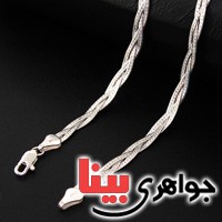 زنجیر نقره ایتالیایی سنگین و درشت رودیوم مدل گیسو 40 سانتی _کد:12693