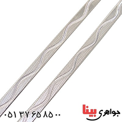 زنجیر نقره ایتالیایی رودیوم درشت و سنگین مدل امگا  40 سانتی _کد:12695