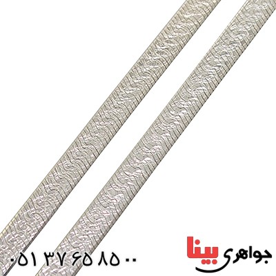 زنجیر نقره ایتالیایی درشت و سنگین مدل امگا 40 سانتی _کد:12700