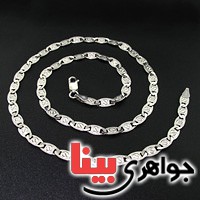 زنجیر نقره ایتالیایی درشت و سنگین رودیوم فاخر 50 سانتی _کد:12704