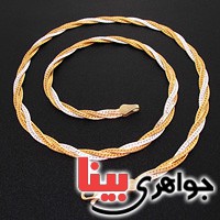 زنجیر نقره ایتالیایی سنگین و درشت رودیوم 40 سانتی مدل تابیده _کد:12710