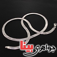 زنجیر نقره ایتالیایی درشت و سنگین مدل امگا 45 سانتی _کد:12717