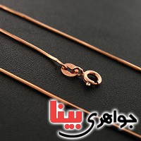زنجیر نقره ایتالیایی رودیوم مسی مدل ابریشمی 50 سانتی _کد:12726