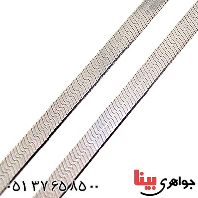 زنجیر نقره ایتالیایی درشت و سنگین مدل امگا 50 سانتی _کد:12743