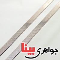 زنجیر نقره ایتالیایی درشت و سنگین رودیوم مدل امگا 40 سانتی _کد:12744