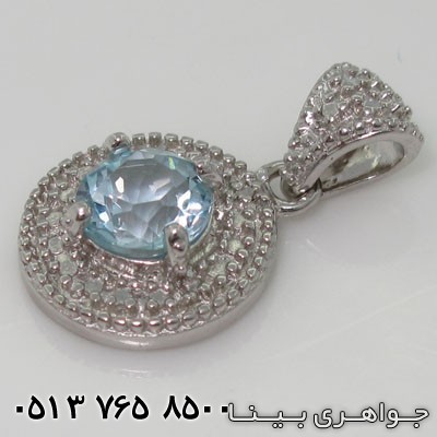 گردنبند آکوآمارین دایره