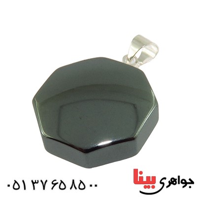 گردنبند حدید صینی درشت هشت ضلعی سنگ درمانی