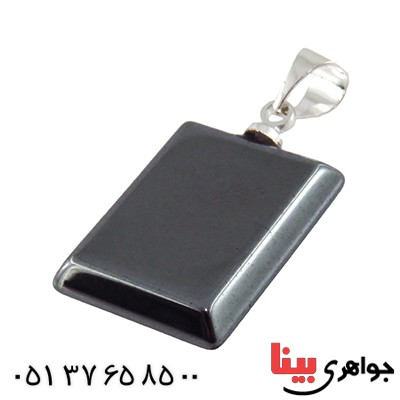 گردنبند حدید صینی درشت مستطیلی سنگ درمانی