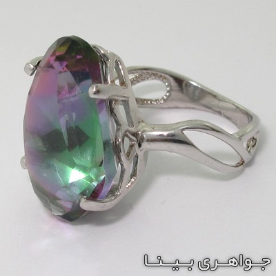 انگشتر توپاز هفت رنگ سلطنتی