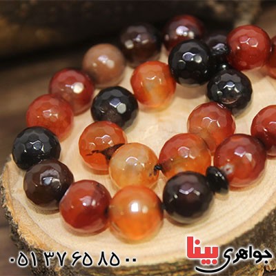 تسبیح عقیق سلیمانی عالی ۳۳ دانه ای تراش دار